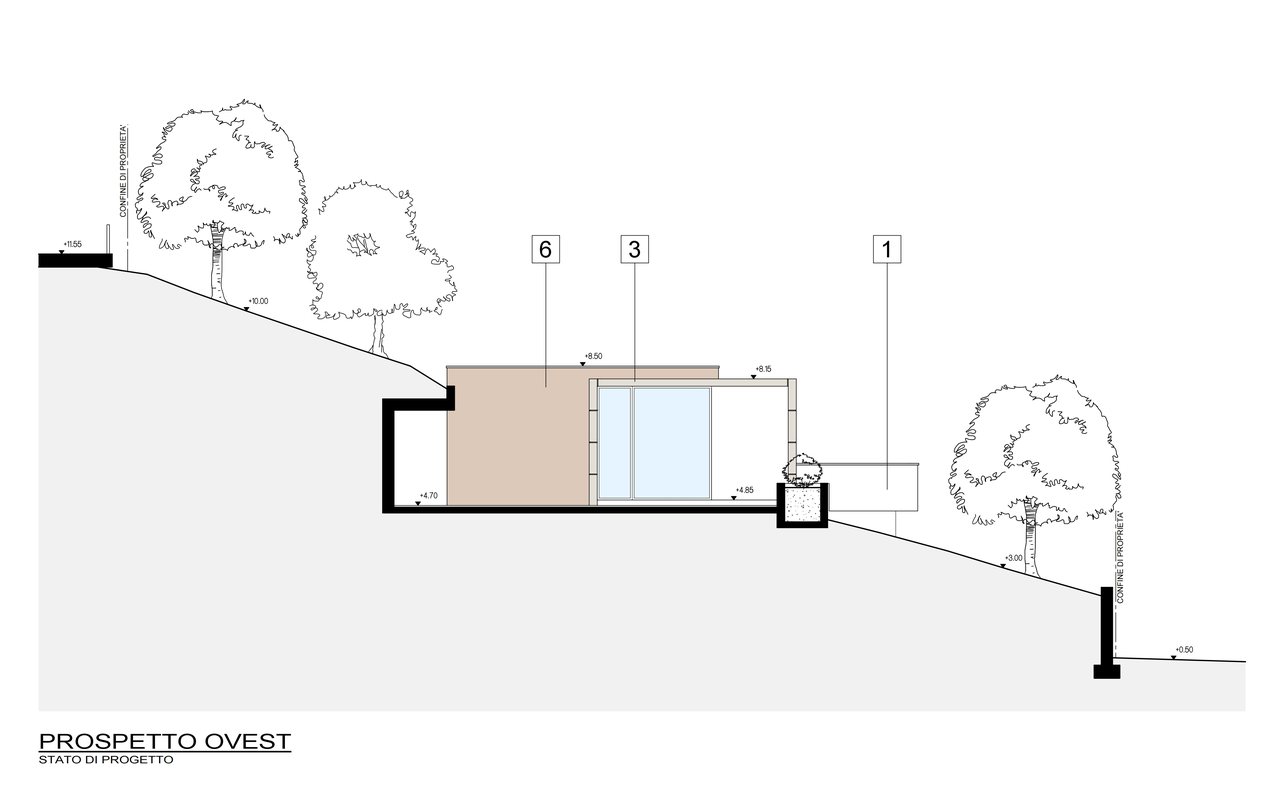 Prospetto ovest