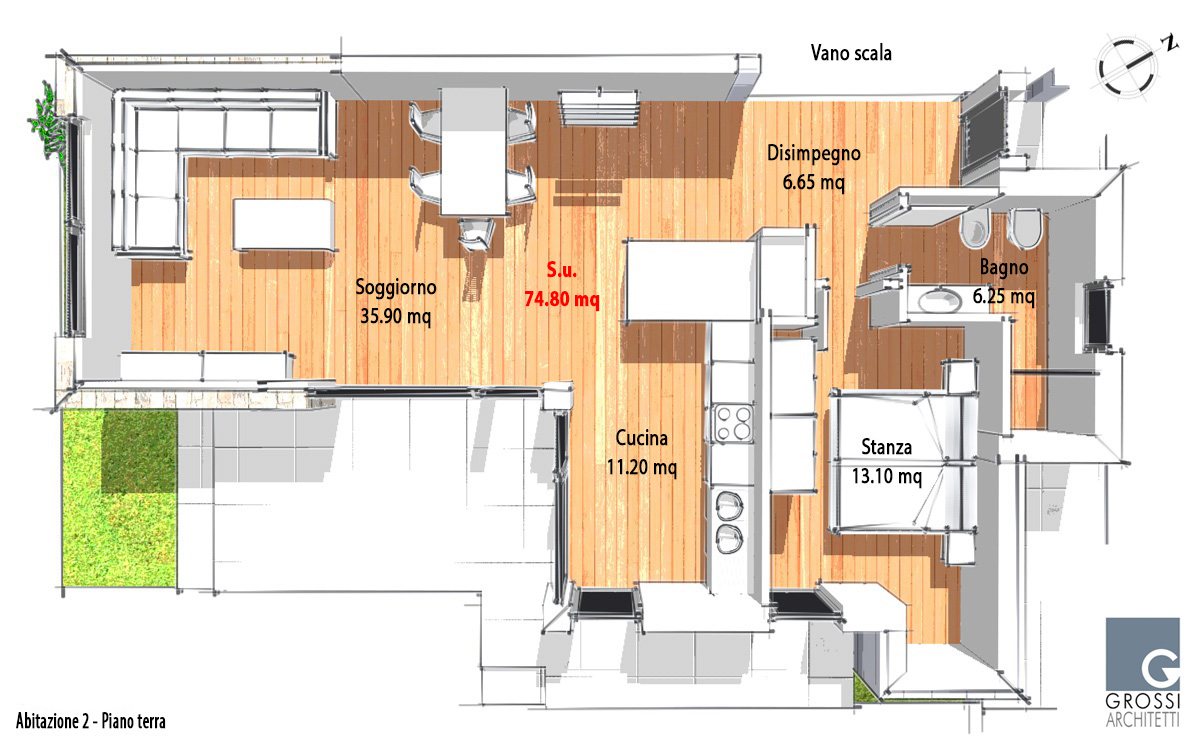 Villa P3, Rendering